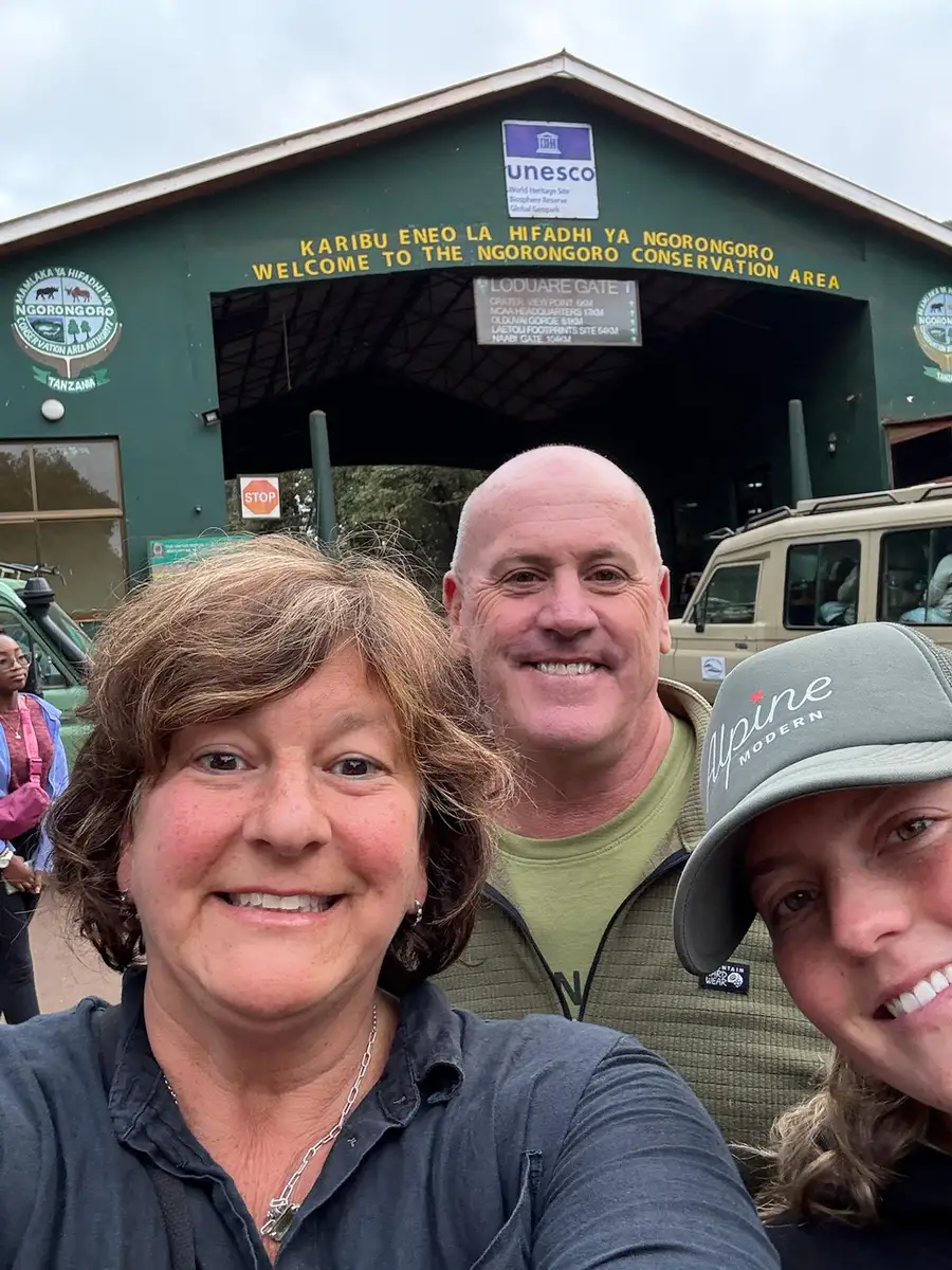 Our guests leaving Olkeri, their guide Peter spotted a jackal eyeing a lion’s kill. Since they were outside the park boundaries, they were able to go off-road and stop just 20 feet away from a lioness and her three cubs enjoying a wildebeest snack. "It was